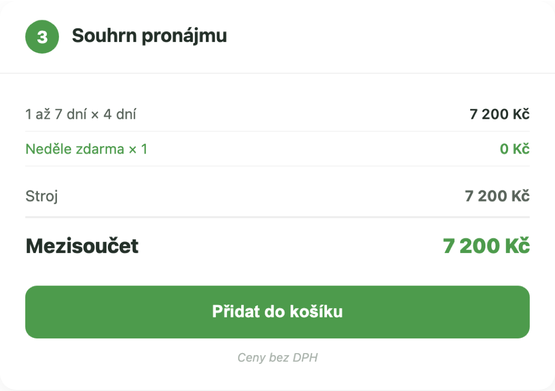 Zkontrolujte a přidejte do košíku