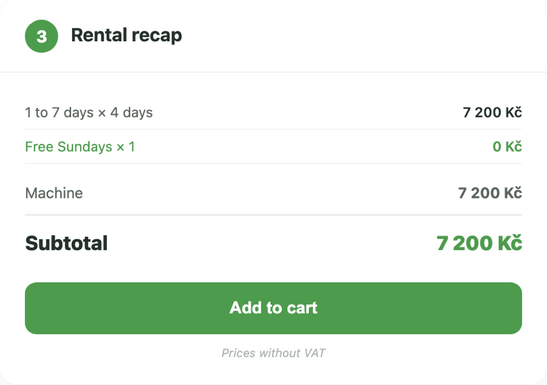 Review and add to cart